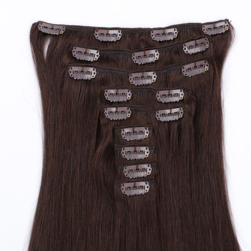 China full head remy clip in hair extension manufacturers QM048